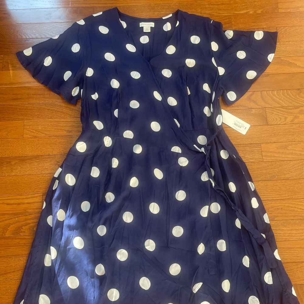 Peyton & Parker NWT Wrap Polka Dot Dress ~ 1x